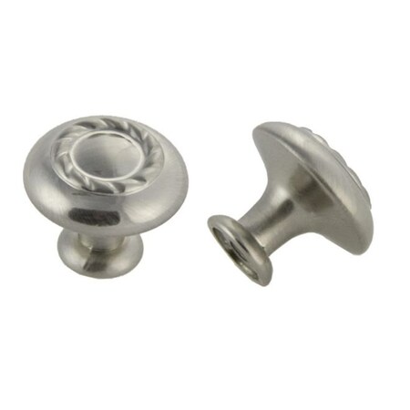 Crown 1-1/5" Rope Cabinet Knob Satin Nickel Finish CHK970SN